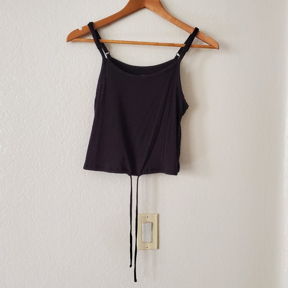 Aerie Black Ribbed Cami